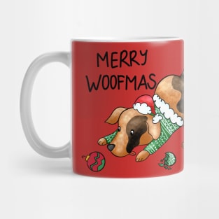 Funny Merry Woofmas Christmas Dog Mug